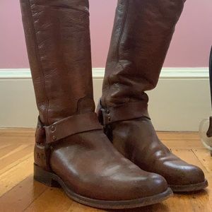 Frye Tall Leather Boots, Size 7/7.5, worn twice!